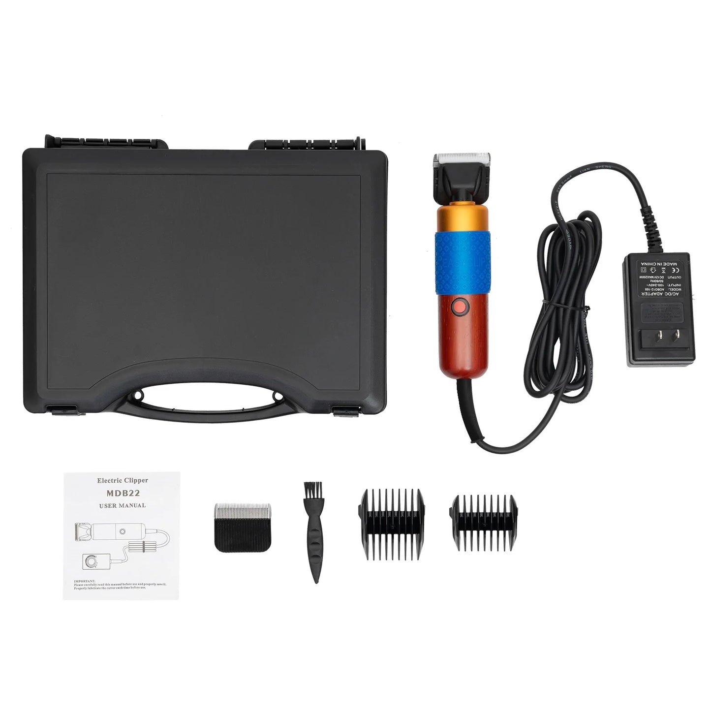 36W Electric Pet Clipper with 2 Blades, Quiet Operation Pet Clipper, Pet Dog Hair Clipper for Grooming, for Sheep Goat Large Dog