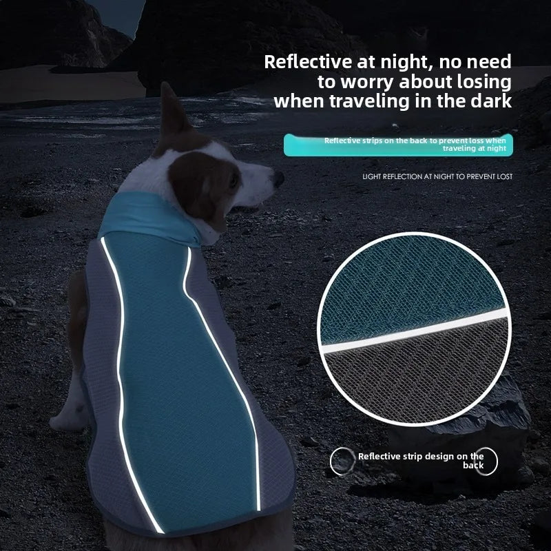 Cooling Vest for Large Dogs - Summer Ice Silk Dog Clothes, Breathable Pet Cooling Jacket