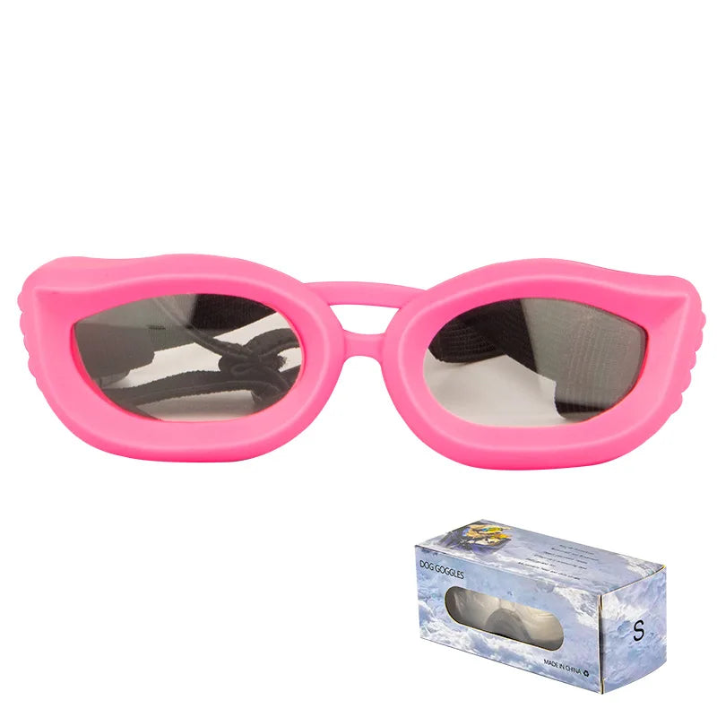 LETVIA Small Dog Goggles Uv-resistant Windproof Dog Sunglasses with Adjustable Strap Outdoor Travel Motorcycle Pet Sunglasses
