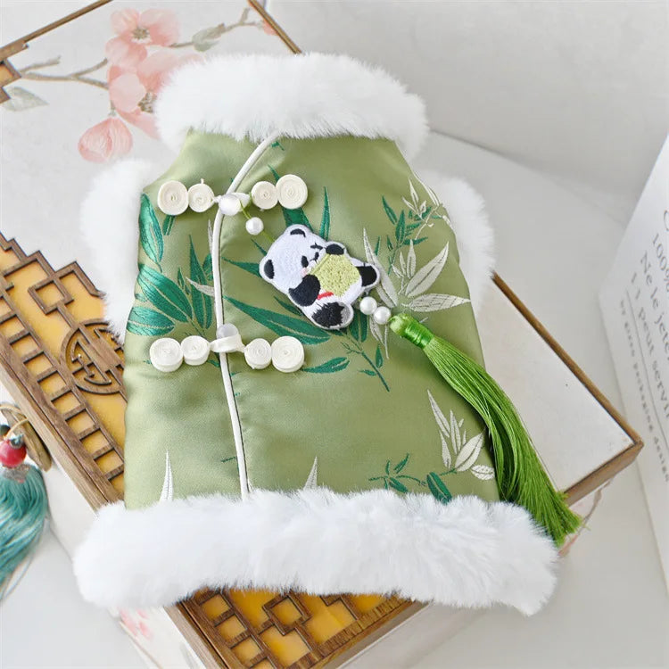 Chinese Style Dog Coats Jackets Tang Clothes Winter Puppy Dog Clothes Teddy Bichon Pet Cats for New Year's Autumn and Winter