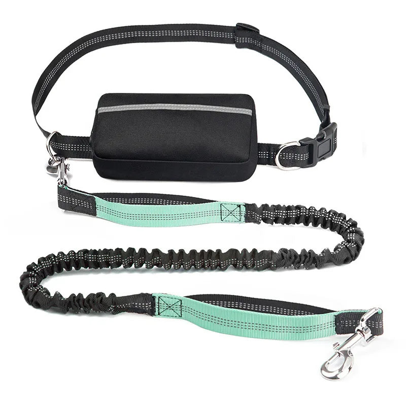 Multifunctional Sports Waist Bag Extended and Thickened Leash Retractable Reflective RunDog Collar Harness Leash For Dog Walking