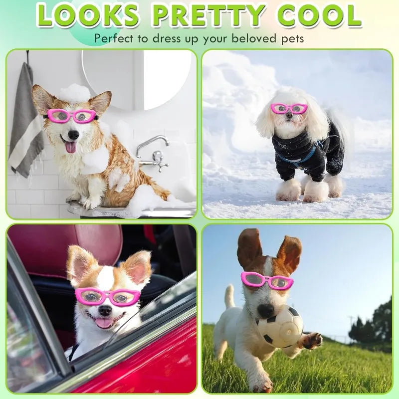 LETVIA Small Dog Goggles Uv-resistant Windproof Dog Sunglasses with Adjustable Strap Outdoor Travel Motorcycle Pet Sunglasses
