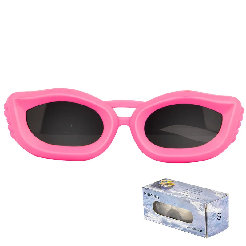 LETVIA Small Dog Goggles Uv-resistant Windproof Dog Sunglasses with Adjustable Strap Outdoor Travel Motorcycle Pet Sunglasses