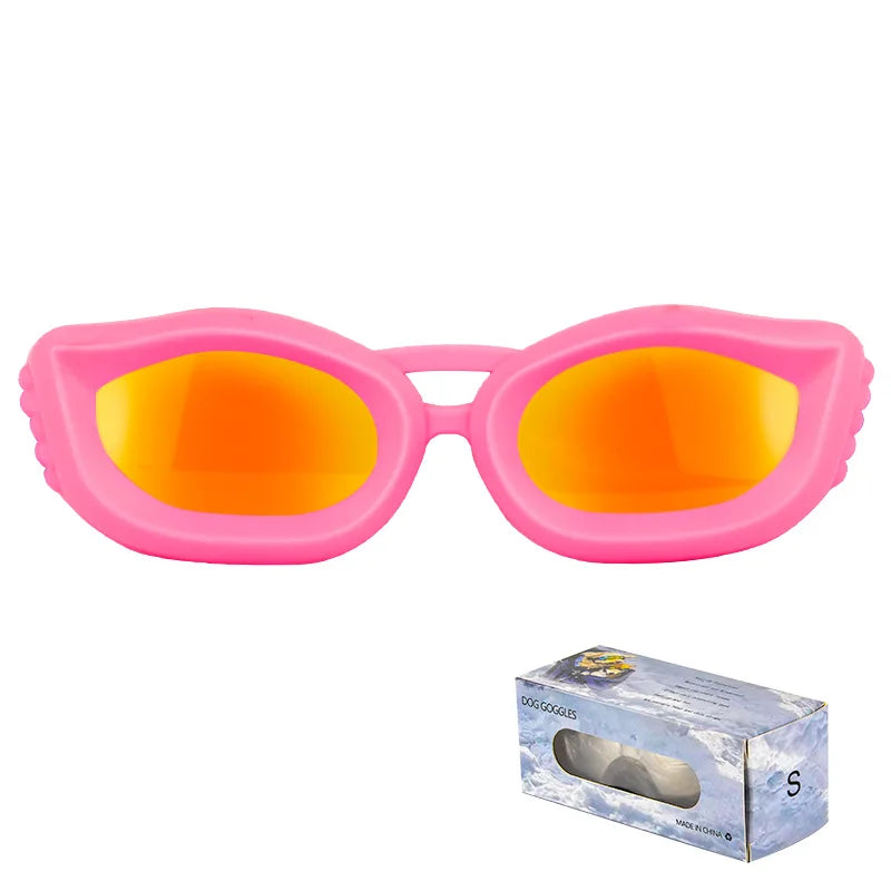 LETVIA Small Dog Goggles Uv-resistant Windproof Dog Sunglasses with Adjustable Strap Outdoor Travel Motorcycle Pet Sunglasses