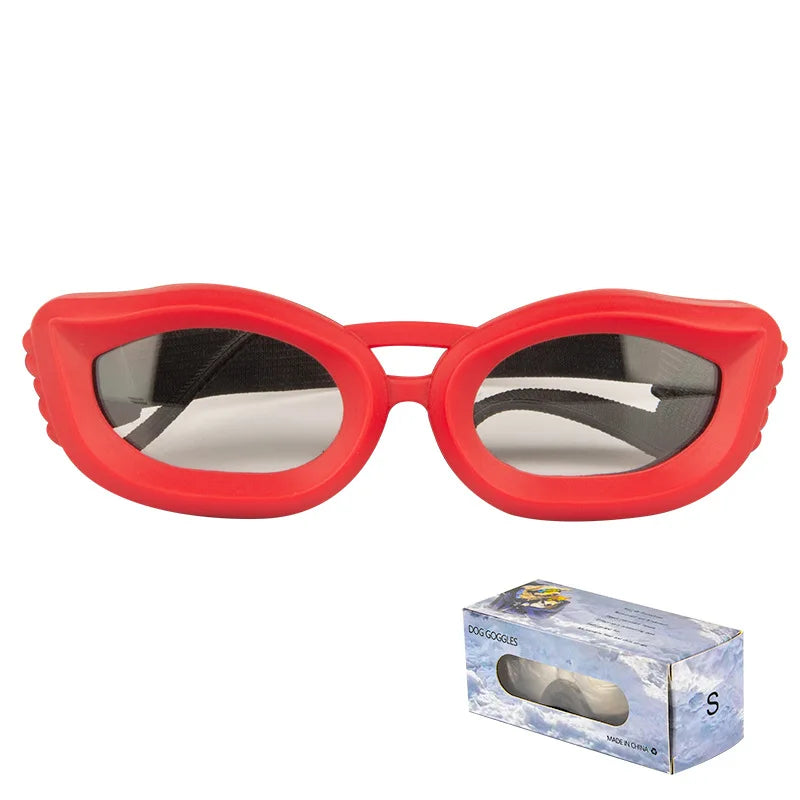 LETVIA Small Dog Goggles Uv-resistant Windproof Dog Sunglasses with Adjustable Strap Outdoor Travel Motorcycle Pet Sunglasses