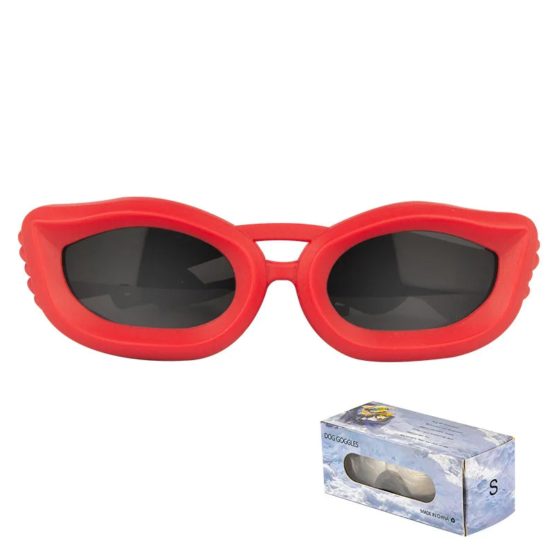 LETVIA Small Dog Goggles Uv-resistant Windproof Dog Sunglasses with Adjustable Strap Outdoor Travel Motorcycle Pet Sunglasses