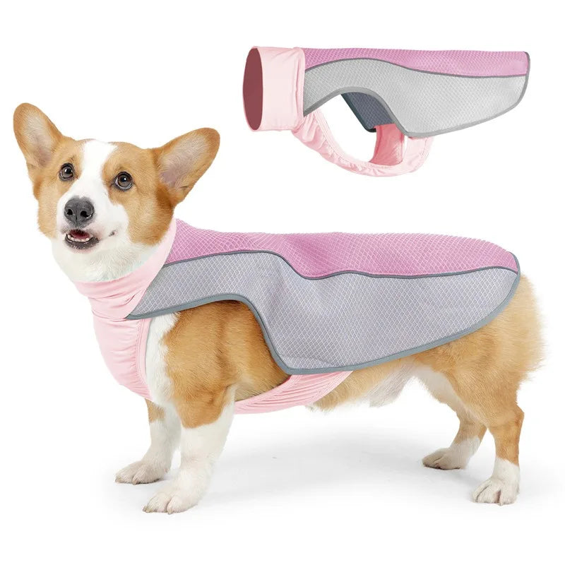 Cooling Vest for Large Dogs - Summer Ice Silk Dog Clothes, Breathable Pet Cooling Jacket