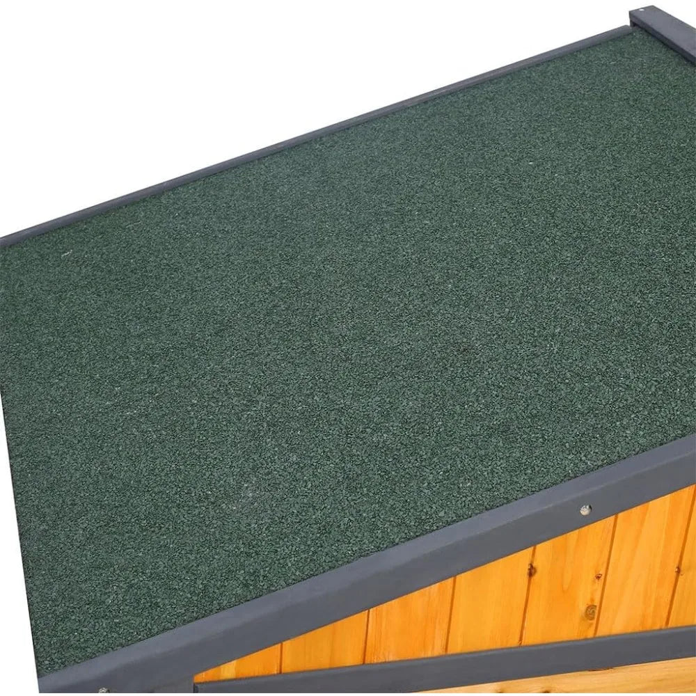 Extra Large Dog House for 2 Dogs, Outdoor Weatherproof Dog Kennel Outside with Elevated Floor and Porch, XL Doghouse Puppy Shelt