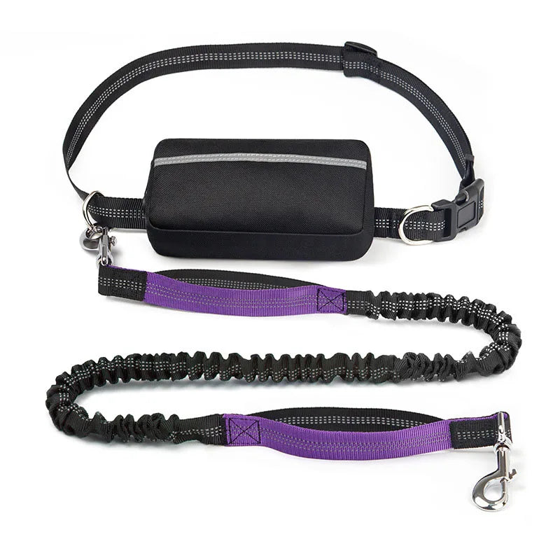 Multifunctional Sports Waist Bag Extended and Thickened Leash Retractable Reflective RunDog Collar Harness Leash For Dog Walking