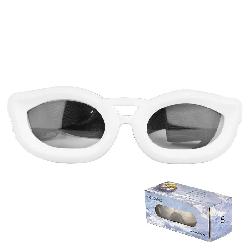 LETVIA Small Dog Goggles Uv-resistant Windproof Dog Sunglasses with Adjustable Strap Outdoor Travel Motorcycle Pet Sunglasses