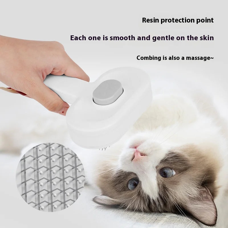 Professional Stainless Steel Pet Grooming Brush 2 in 1 Deshedding and Massage Tool for Cats and Dogs with Comfort Grip