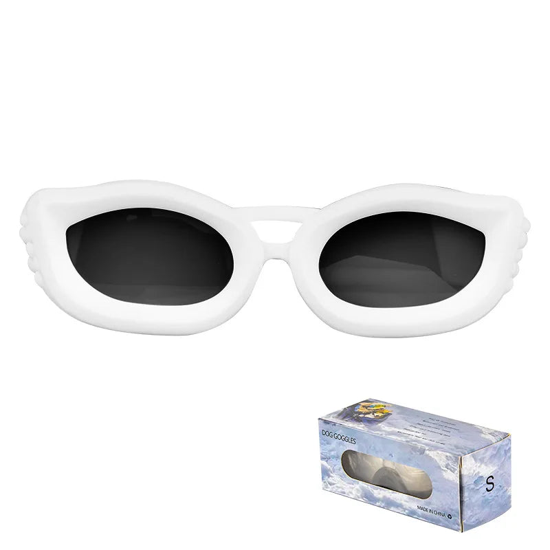 LETVIA Small Dog Goggles Uv-resistant Windproof Dog Sunglasses with Adjustable Strap Outdoor Travel Motorcycle Pet Sunglasses