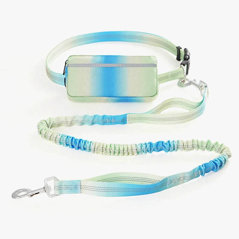 Multifunctional Sports Waist Bag Extended and Thickened Leash Retractable Reflective RunDog Collar Harness Leash For Dog Walking