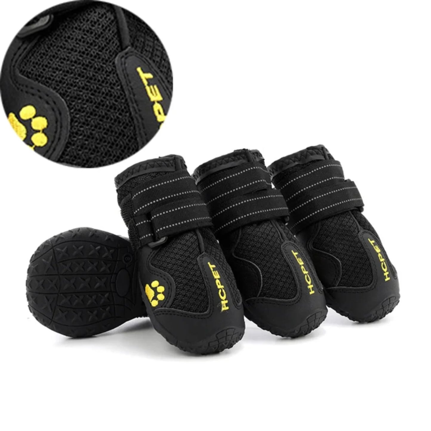 Pet Dog Shoes Boots Feet Paw Protector Waterproof Reflective Outdoor Anti-slip Snow Rain | Small Medium Large Dog Training Gear