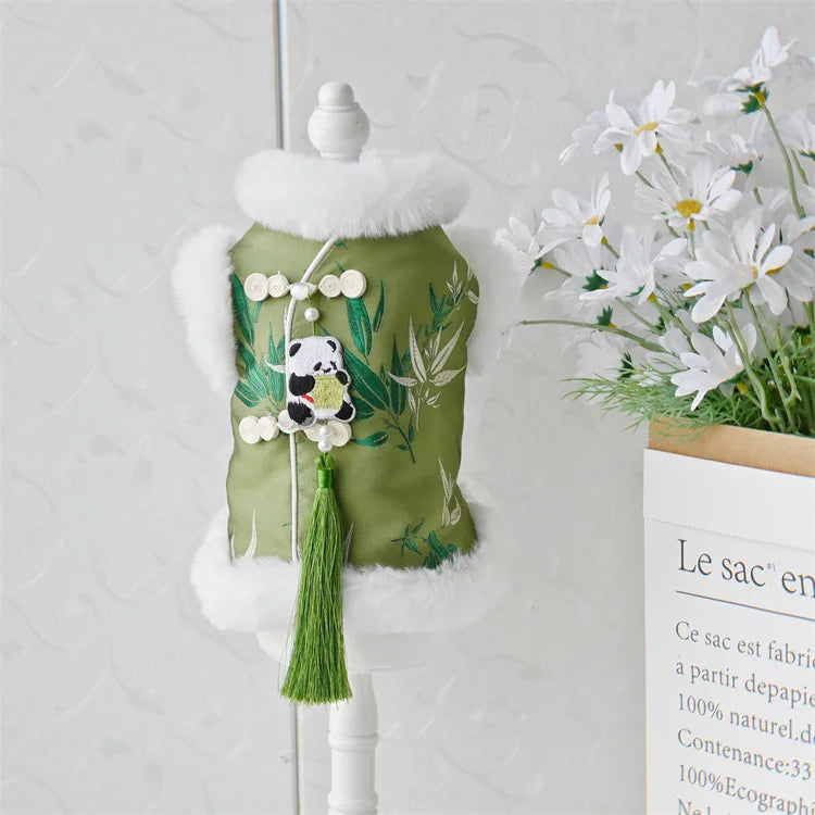 Chinese Style Dog Coats Jackets Tang Clothes Winter Puppy Dog Clothes Teddy Bichon Pet Cats for New Year's Autumn and Winter