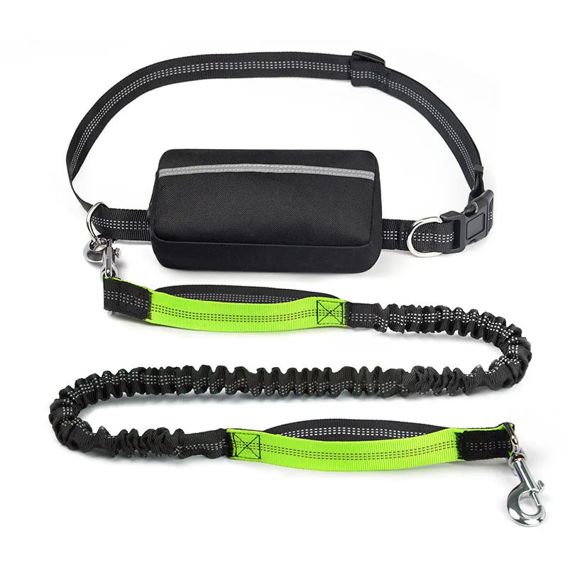 Multifunctional Sports Waist Bag Extended and Thickened Leash Retractable Reflective RunDog Collar Harness Leash For Dog Walking
