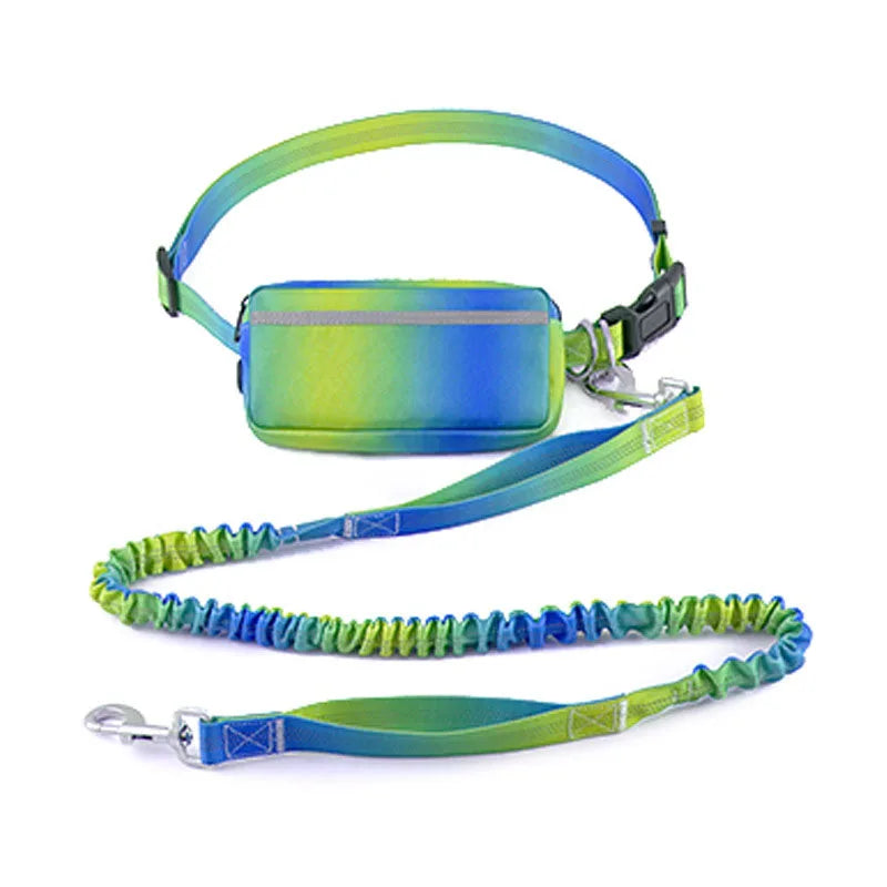Multifunctional Sports Waist Bag Extended and Thickened Leash Retractable Reflective RunDog Collar Harness Leash For Dog Walking
