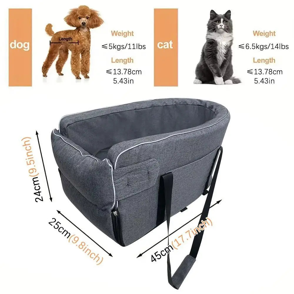 Dog Car Seat Bed Car Central Dog Car Seat Bed Portable Dog Carrier For Small Dogs Cats Safety Travel Bags Dog Accessories