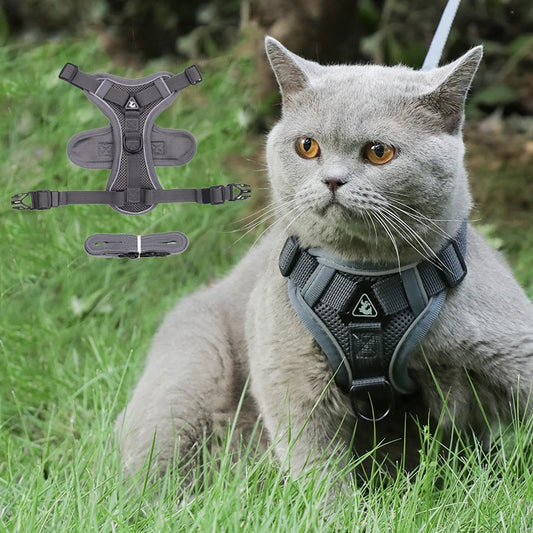 High Quality Fashion Cat Dog Harness and Leash Set Reflective Pet Harnesses Vest for Cats Small Dogs Pets Out Door Walk Supplies