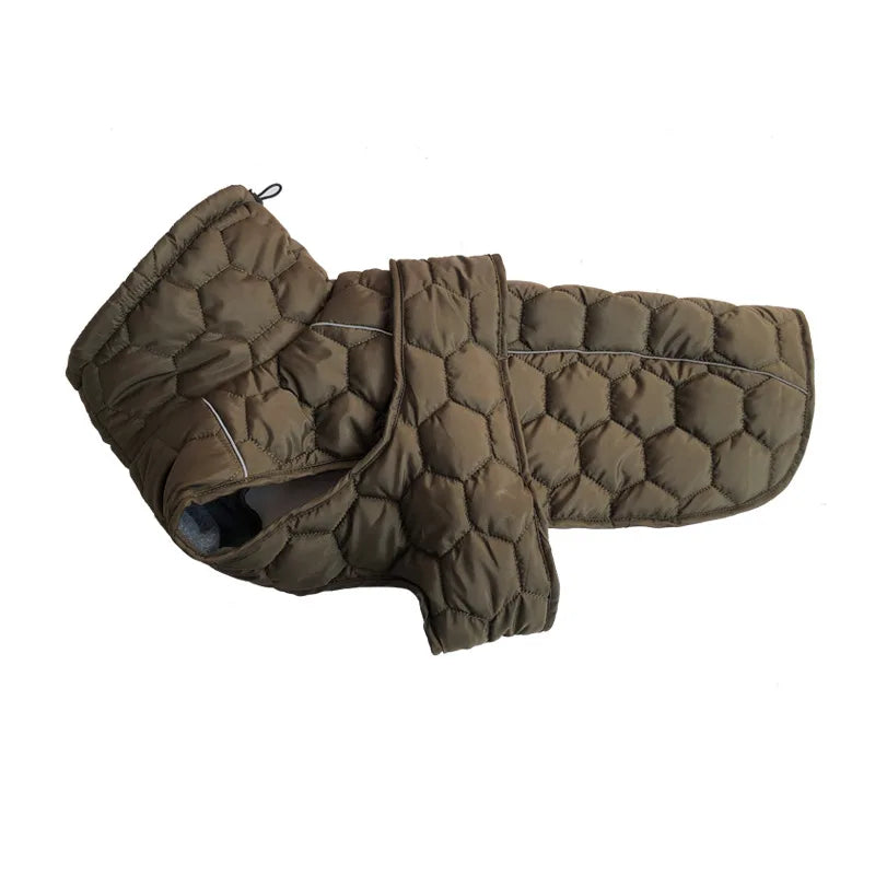 Warm Turtleneck Dog Clothes Winter Thick Reflective Snowsuit Coat Pet Jacket for Large Breed Whippet Greyhound Parka Clothing