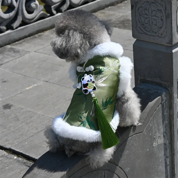 Chinese Style Dog Coats Jackets Tang Clothes Winter Puppy Dog Clothes Teddy Bichon Pet Cats for New Year's Autumn and Winter