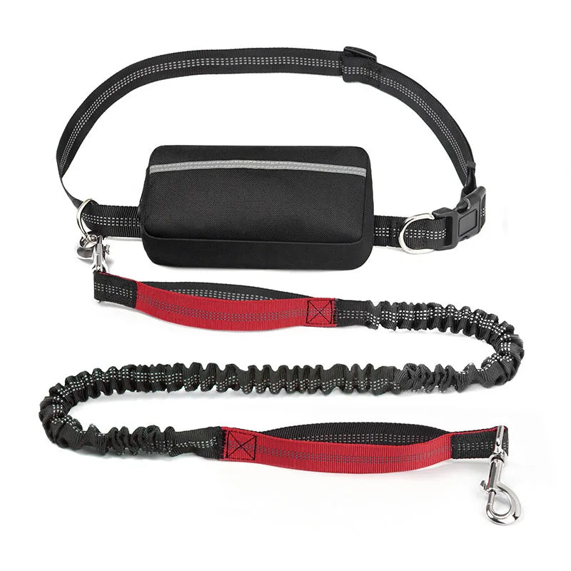 Multifunctional Sports Waist Bag Extended and Thickened Leash Retractable Reflective RunDog Collar Harness Leash For Dog Walking