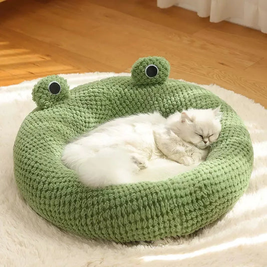 Pet Nest Original Small Frog Series Cat Bed Warmth Dog Bed Winter  Spring House Nest