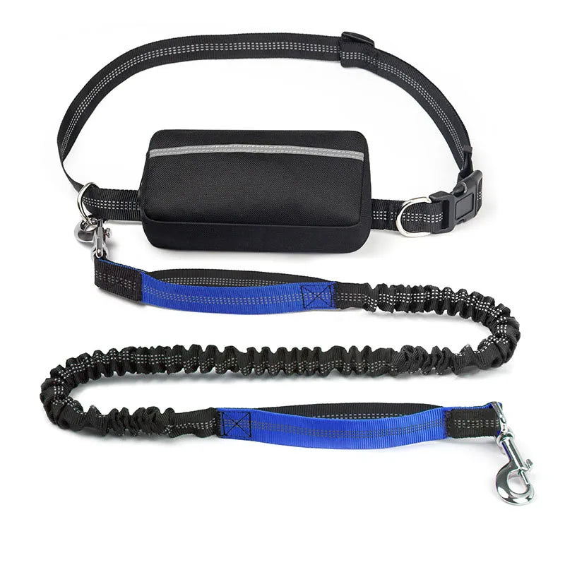 Multifunctional Sports Waist Bag Extended and Thickened Leash Retractable Reflective RunDog Collar Harness Leash For Dog Walking
