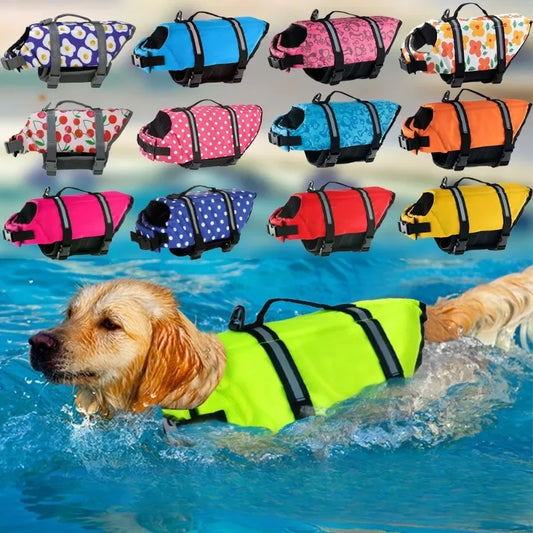 Dog Swimming Vest Pet Life Jacket Dog Swimming Suits Summer Beach Surfing Drifting Dogs Life Vest Buoyancy Clothes